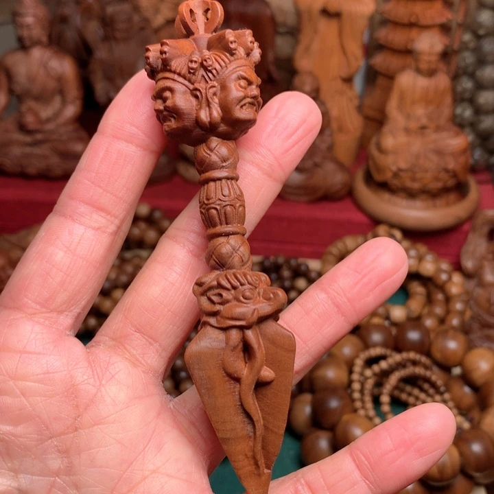 檀香木其他老山檀手把件奶香