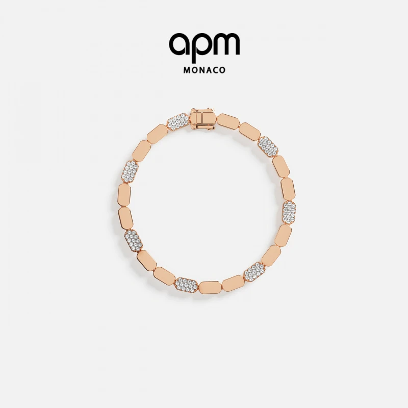 [杨紫同款]APM 精致玫瑰金色手链个性设计饰品高级感送礼物女生