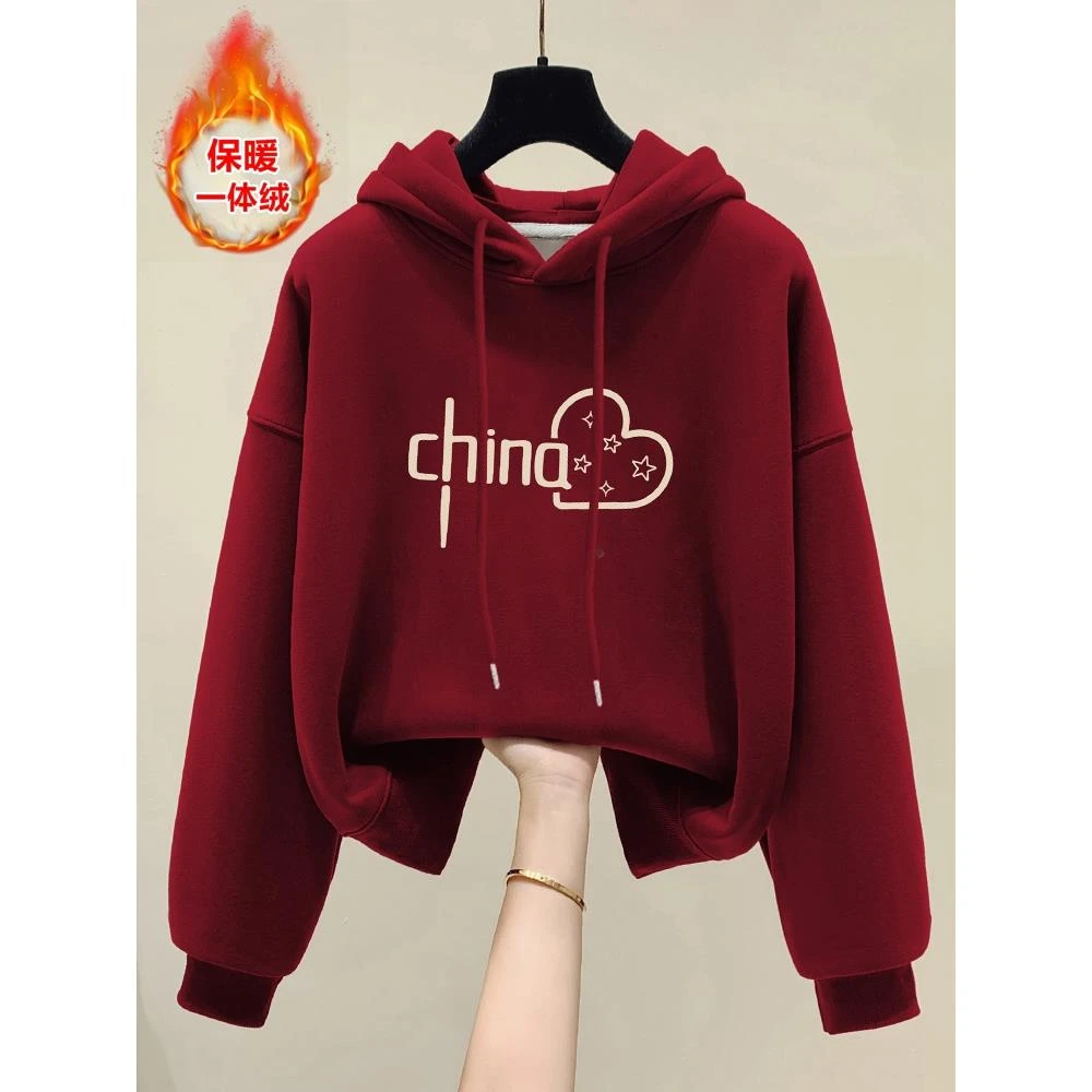 【万达装柜】山东凯摩冬季连帽运动衫2025新款秋冬休闲松绒加厚夹克