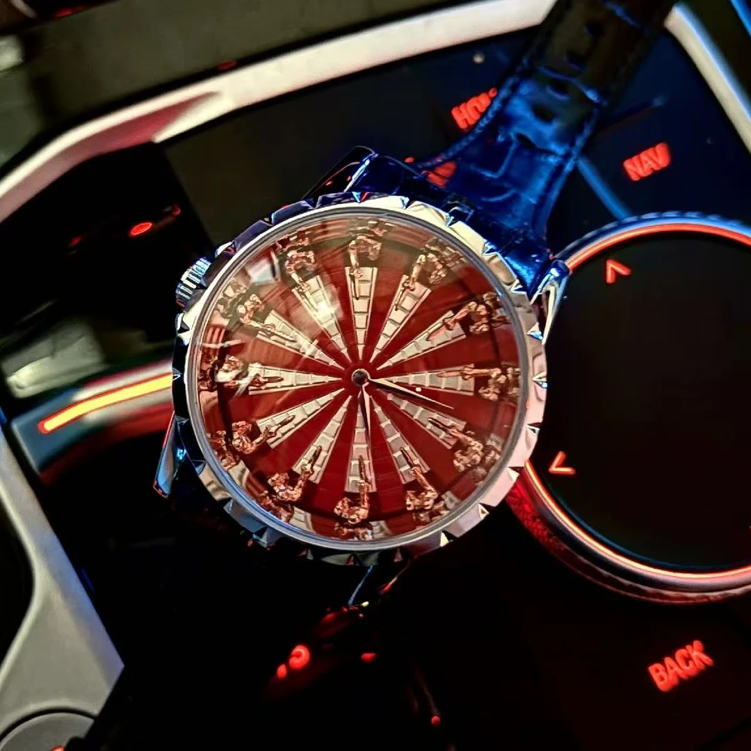 十二圆桌骑士手表男虫洞概念黑机械男士表无地支机械表男款男表潮