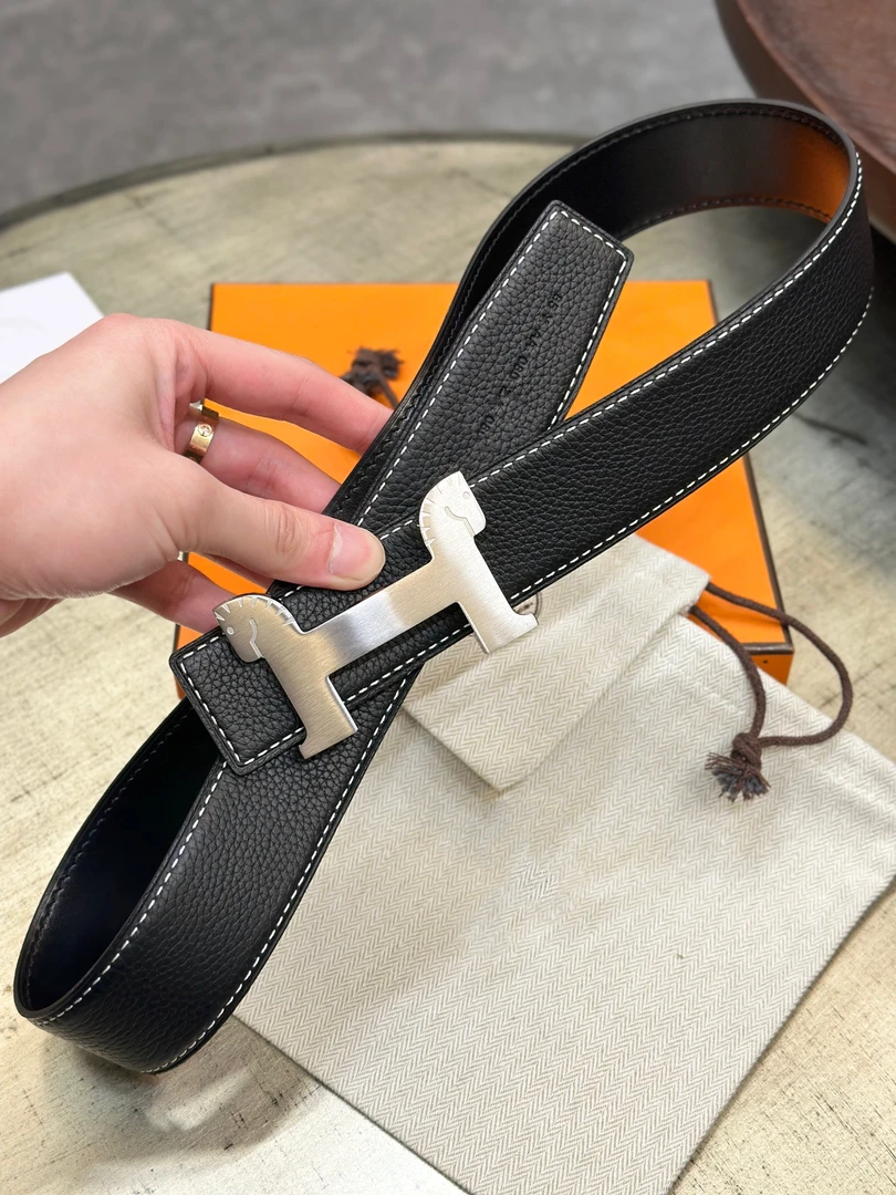 男士皮带高档真皮头层牛皮商务休闲时尚小马扣男款双面腰带礼盒