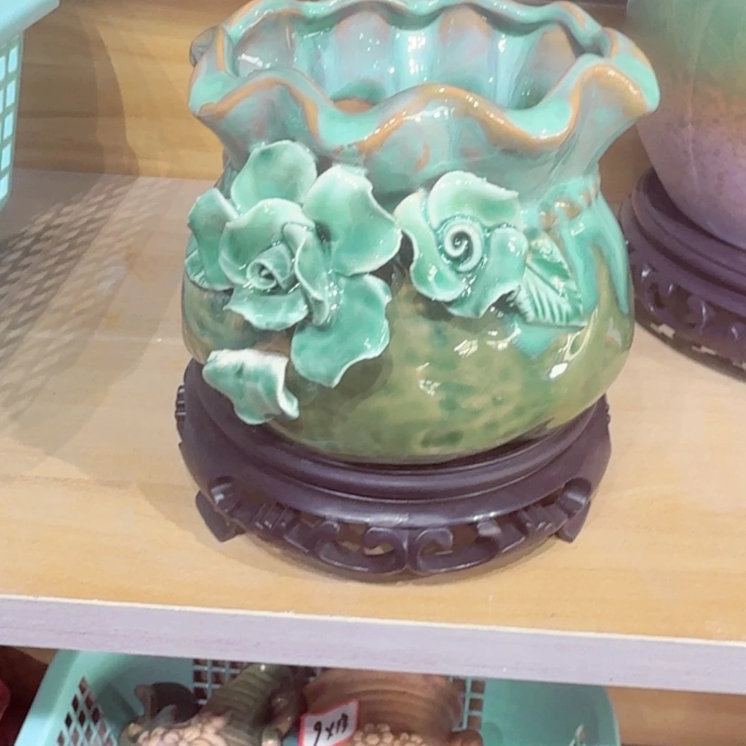 紫砂花盆粗陶盆醋