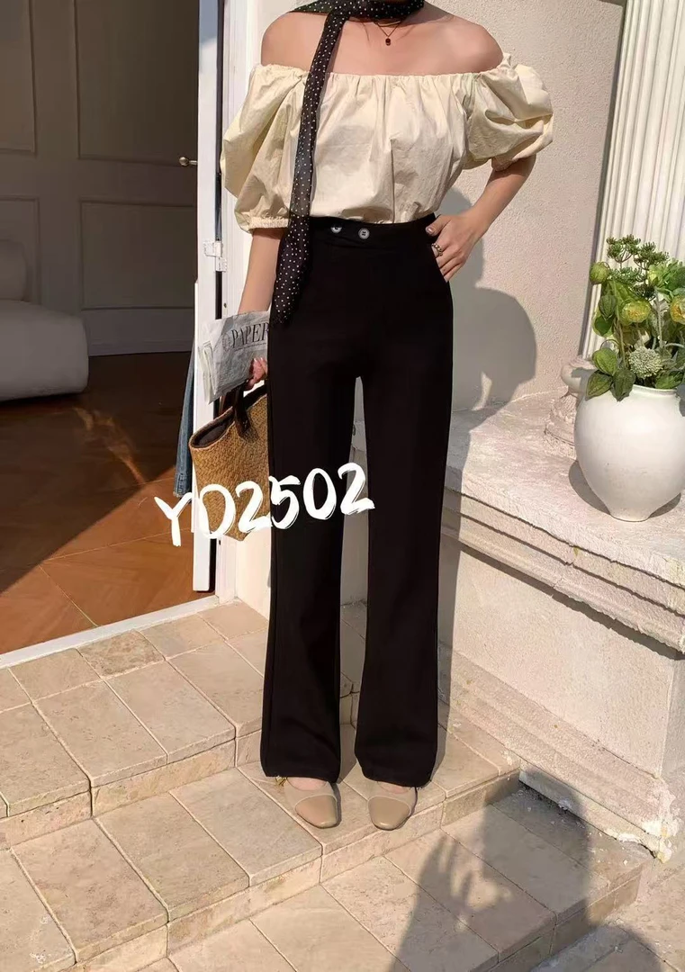 珍姐家直筒微喇阔腿裤2502货号