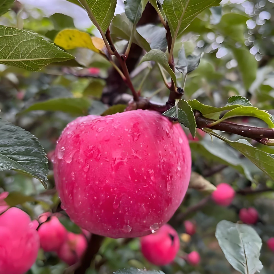 大连特产望乡红苹果肉质松脆皮薄肉厚清香纯甜型新鲜采摘产地直发