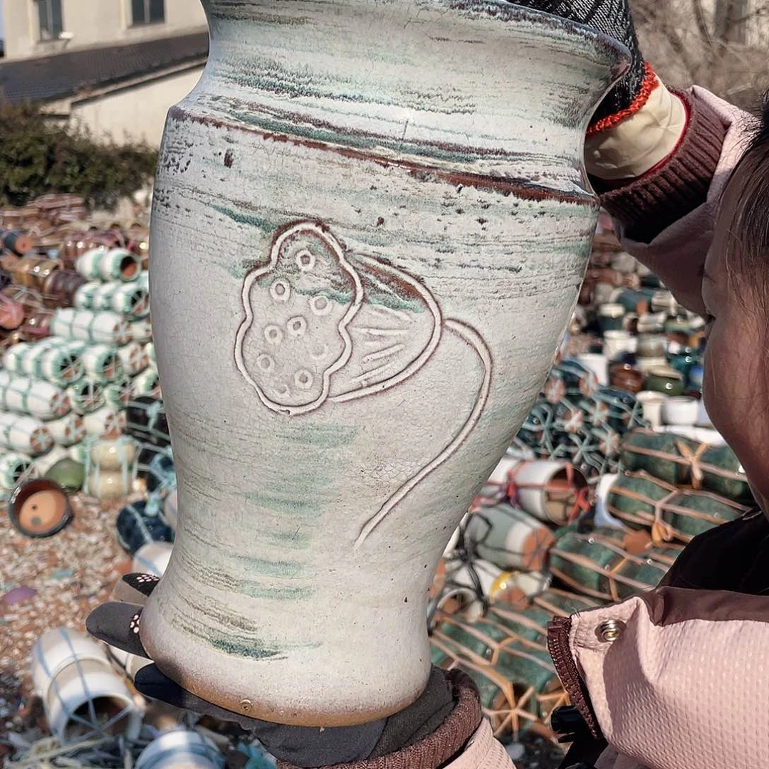 红陶王嫂花盆0216-865