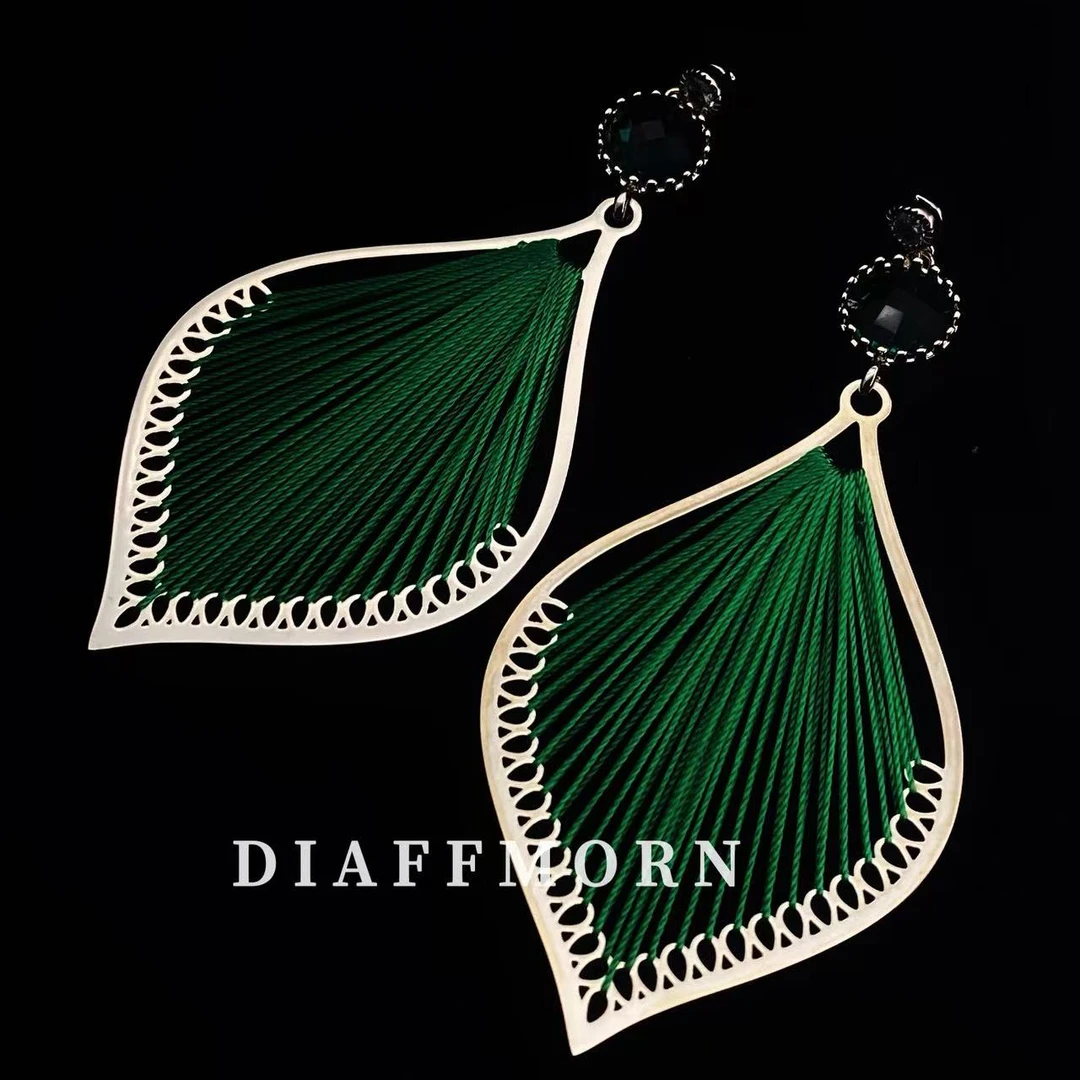 铜合金耳饰 铜合金民族风YM《锦瑟年华》 手工编织个性气质款耳环