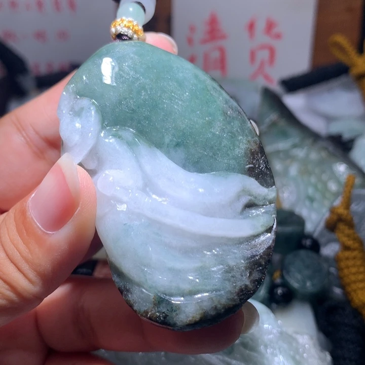颈饰未镶嵌翡翠保真天然A货翡翠