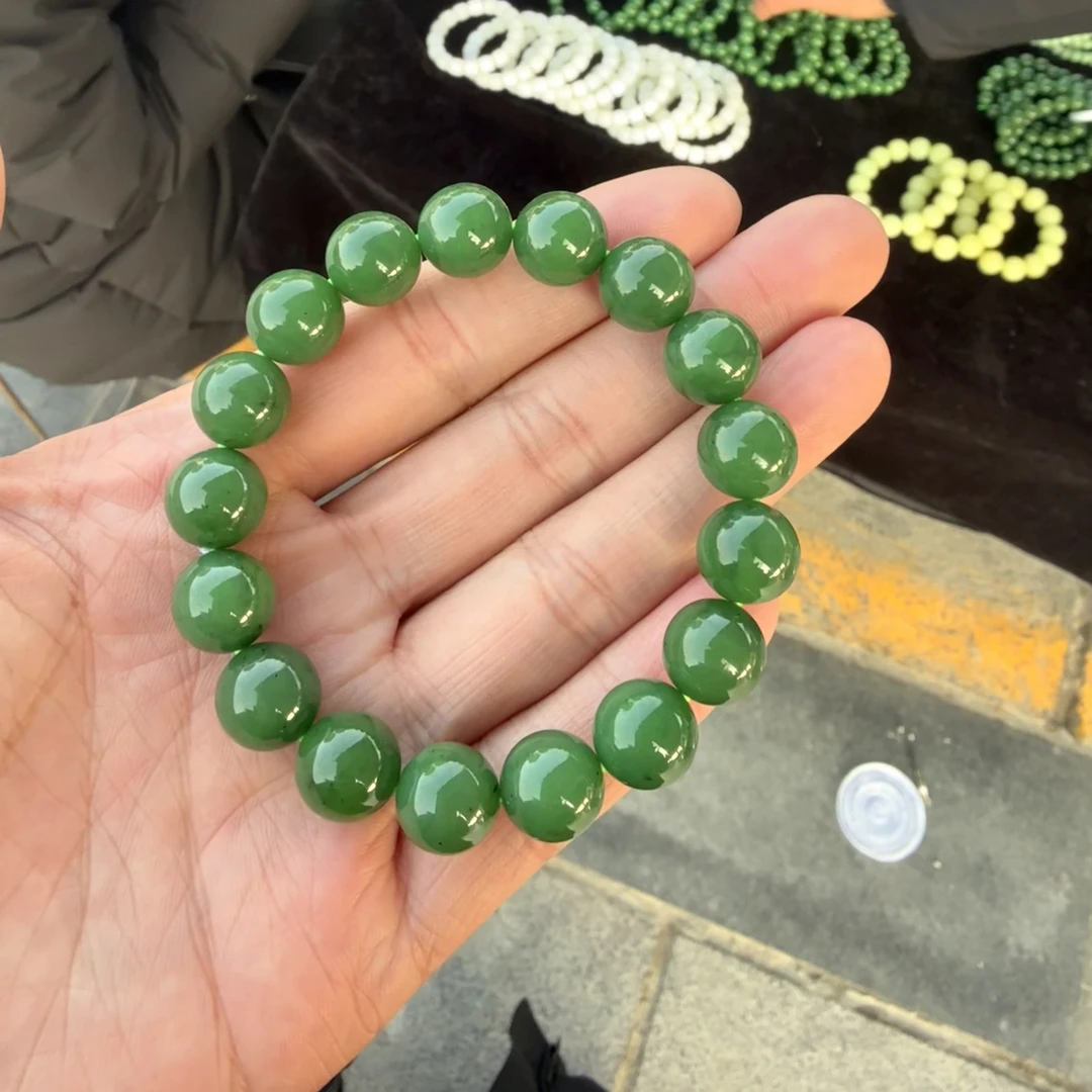 和田玉和田玉碧玉手串