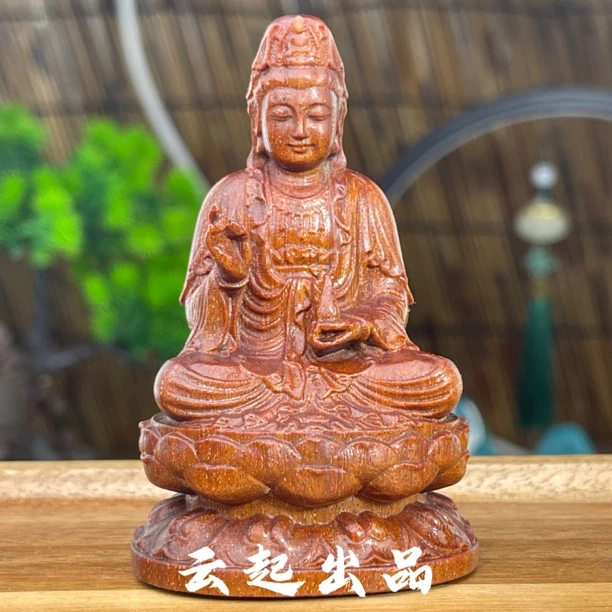 《血月星空观音摆件》8/6巴布亚贡木原木复古精工