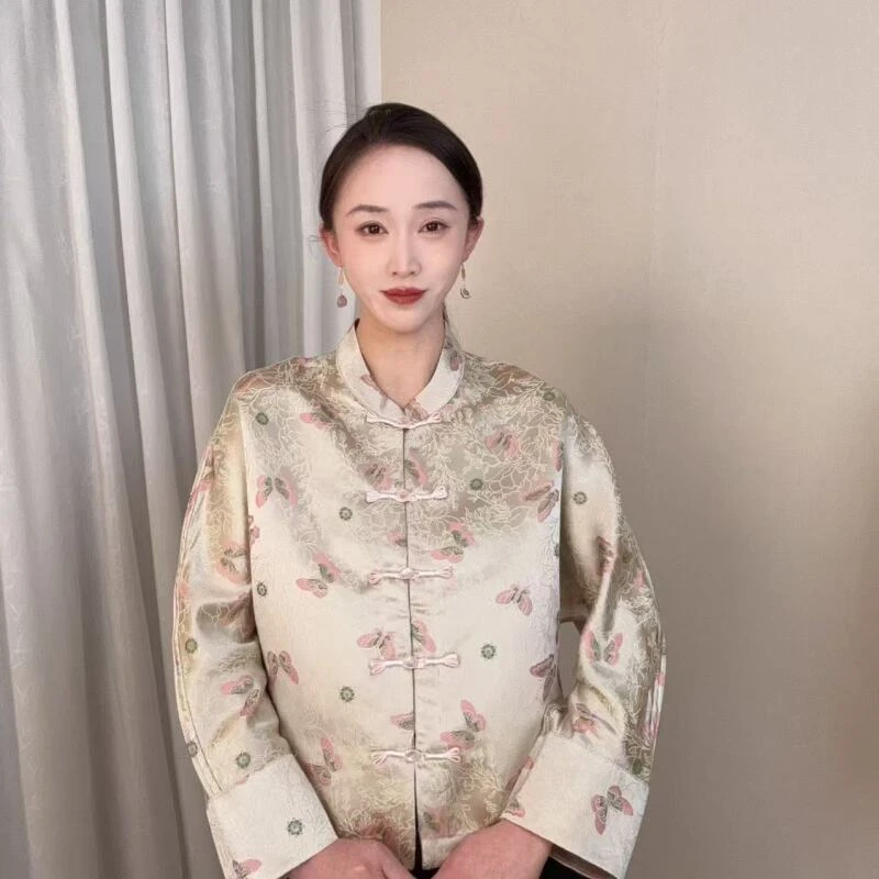 【银玉】2025新款双穿新中式国风宋锦织金外套-ZH158