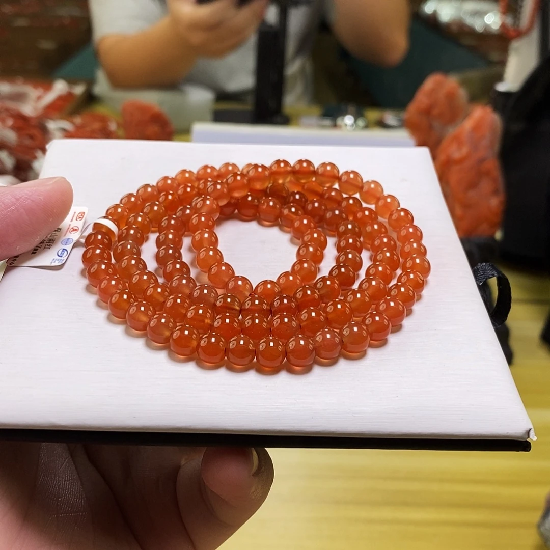 南红玛瑙未镶嵌手链