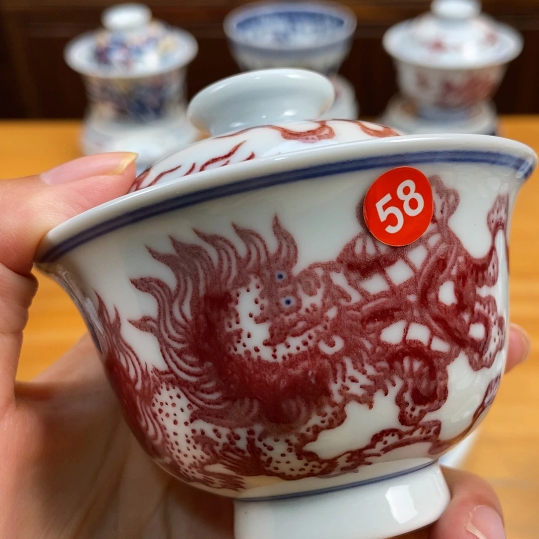 手绘现代茶具非古董