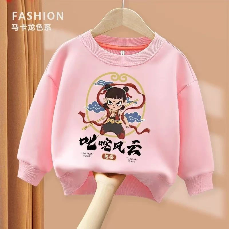 男女童春装新款爆款哪吒儿童服卫衣宝宝纯棉上衣t恤童装潮款内衣