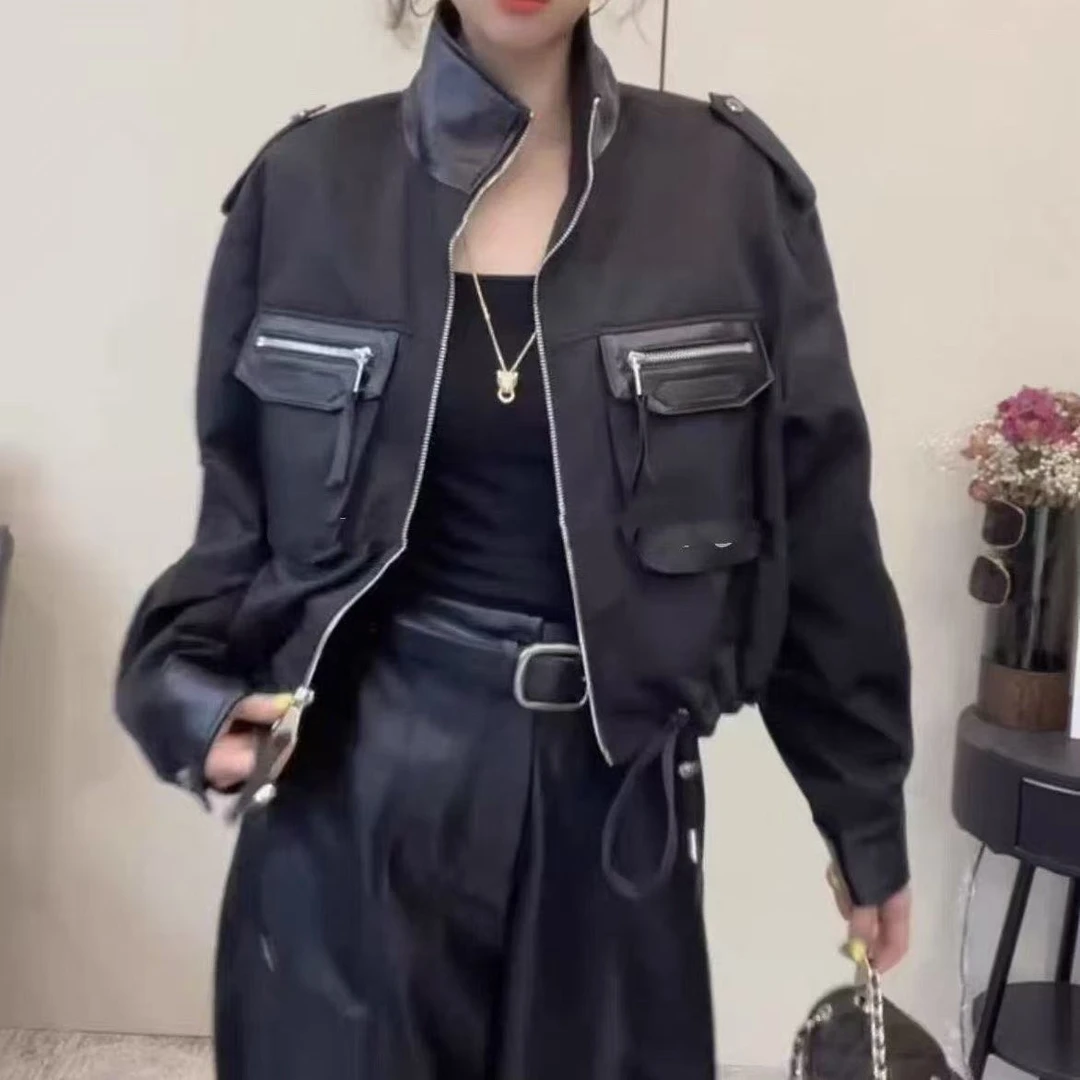 「Darley推荐」“网红款”｜绵羊皮｜春季薄款朋克皮衣时尚外套拼接潮
