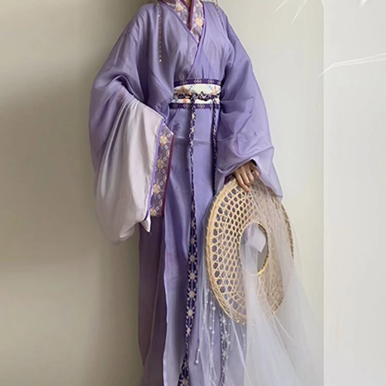 【云夕】战国袍拖尾大放量马山楚墓复原款直裾交领汉服女