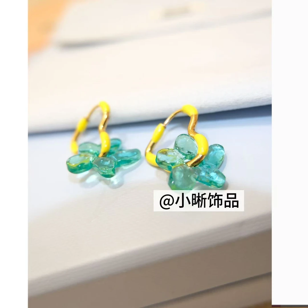 铜合金锆石耳饰 小众设计百搭五角星耳饰46806