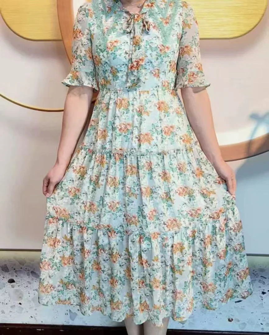 【WL3097连衣裙】2025新款时尚显瘦中长款连衣裙