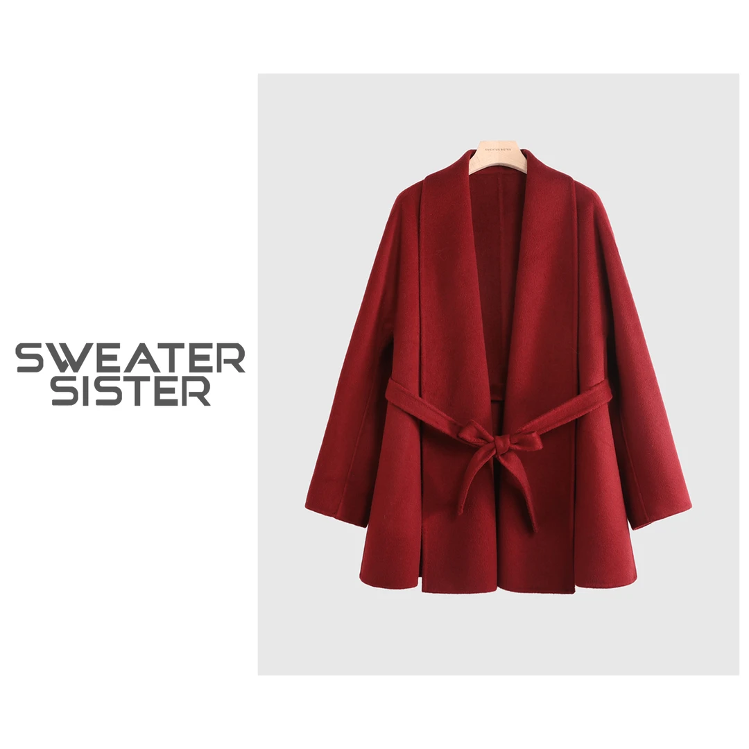 法式高级感毛呢大衣新年气质羊毛外套女6677-25202