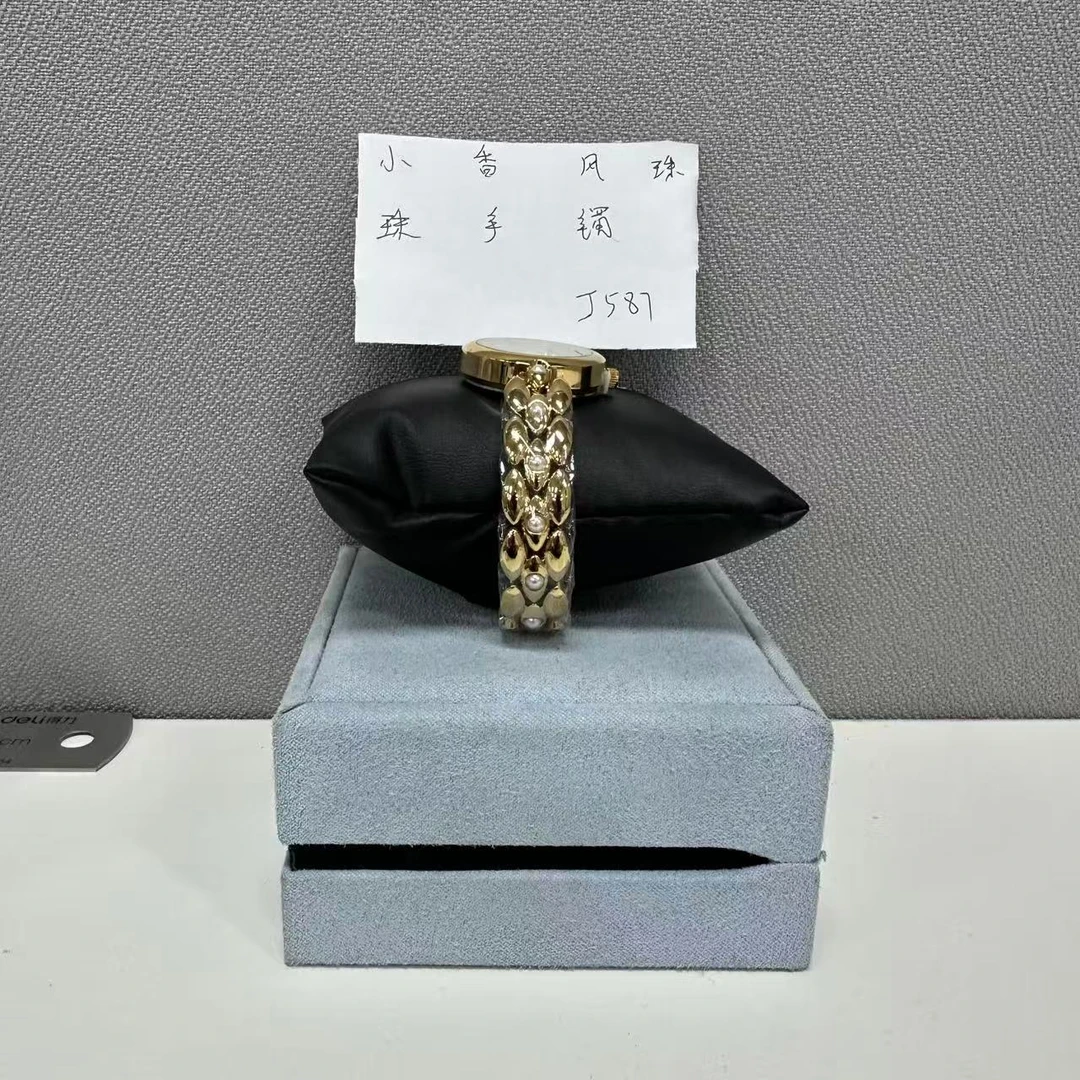 钛钢仿珍珠手镯 小香风珠珠手镯 ZF-J587