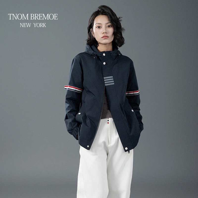 TNOM BREMOETB老钱风秋冬男女同款连帽常规外套防水防风潮流夹克