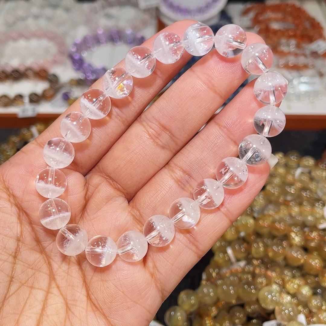 未镶嵌水晶手串白幽灵9m