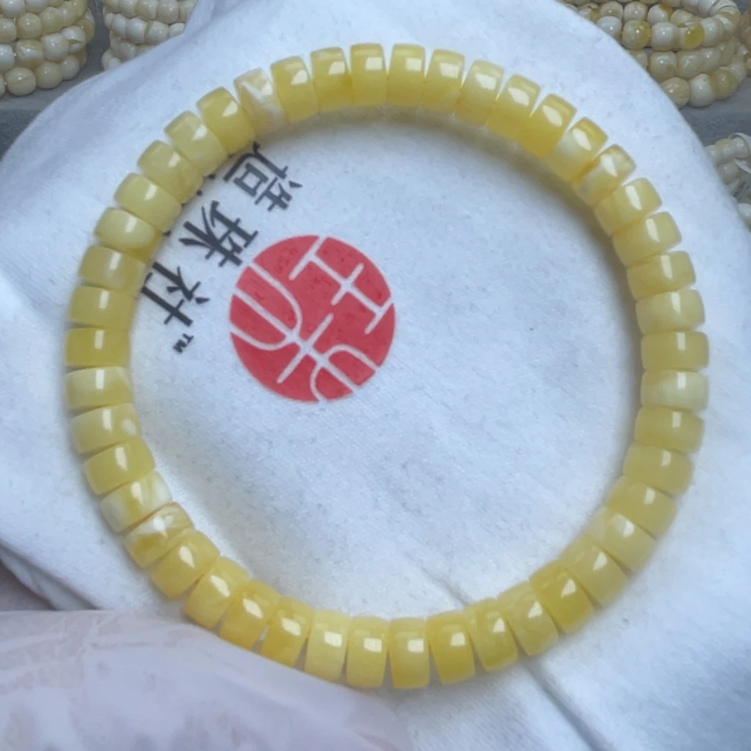 蜜蜡裸石未镶嵌7.5m蜜蜡手串