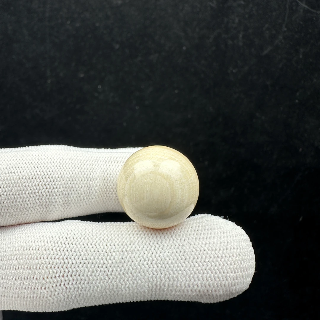 D10-57天然猛犸牙 芝士皮单珠19.8mm支持复检假一罚十