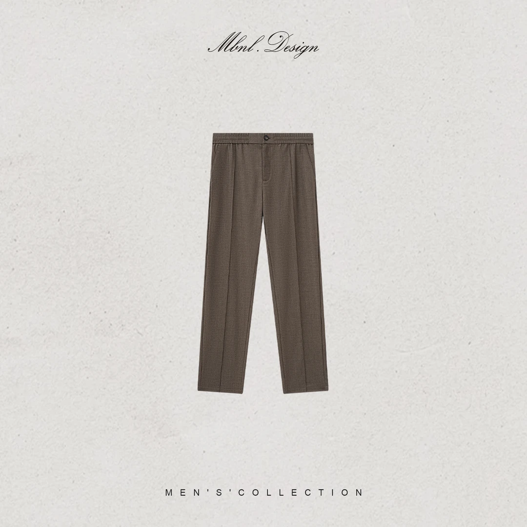 MBNL-F「都市限定」秦磊男装羊毛密织肌理捏褶抗皱休闲裤LL-WKZ2058