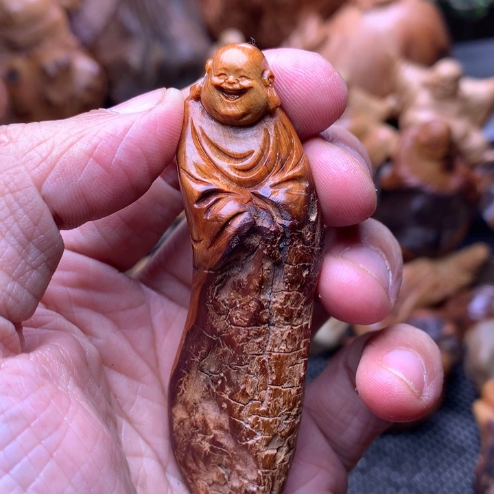 柏木（崖柏）崖柏陈化料手把件