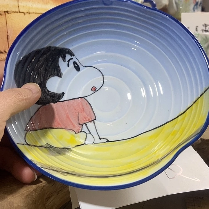 微瑕 景德镇手绘高温釉下彩