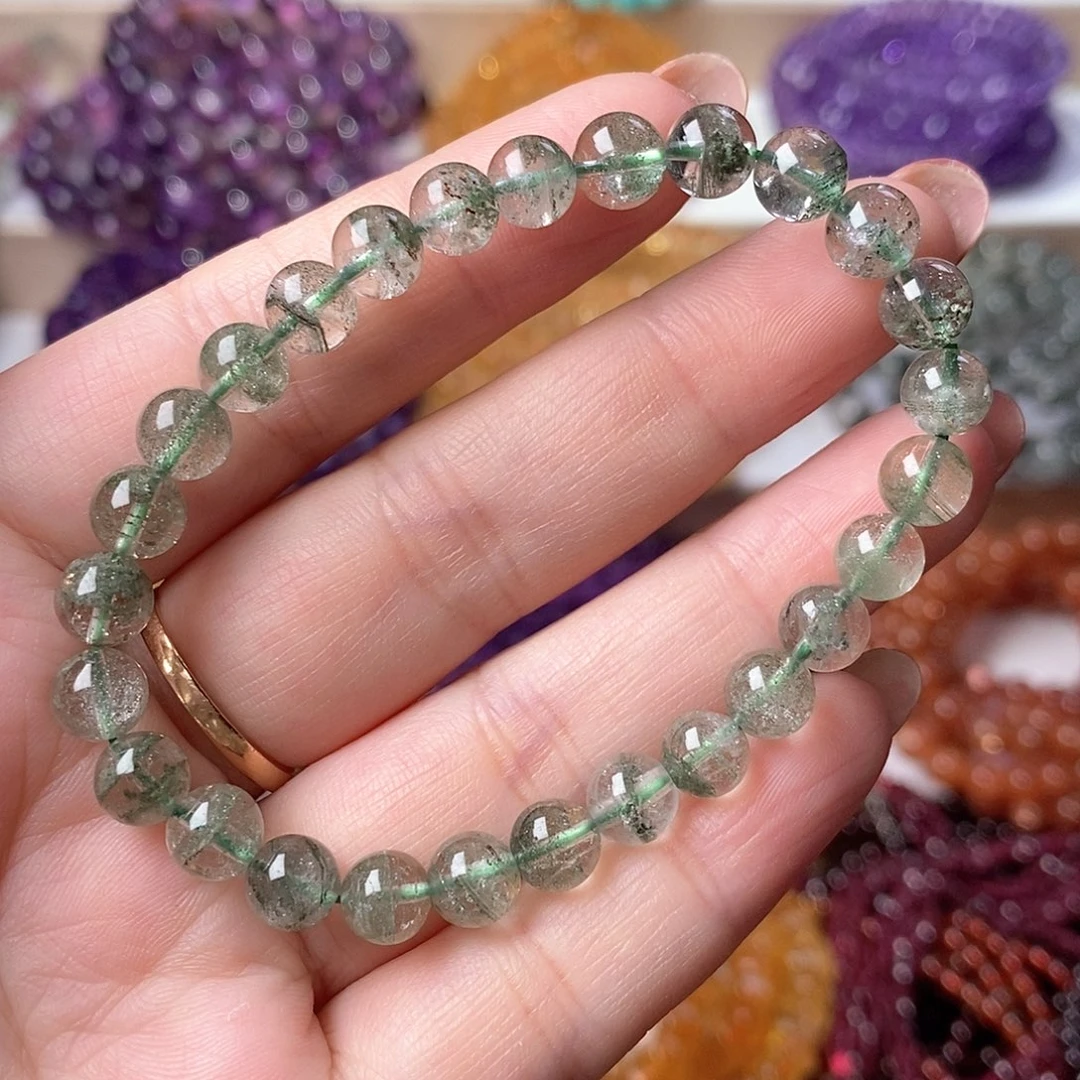 未镶嵌手串水晶绿幽灵手链11.2