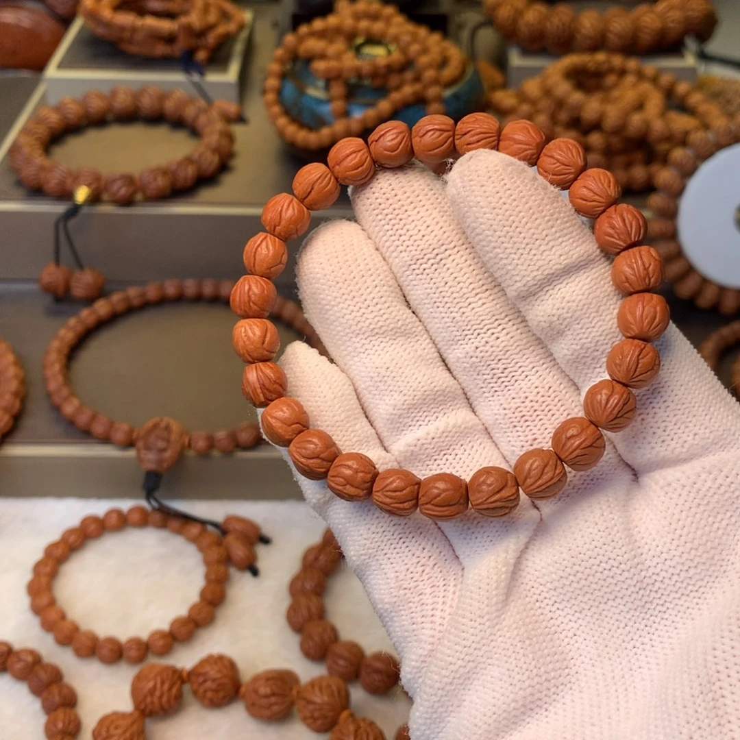 知***乐手串桃核秦岭龙纹