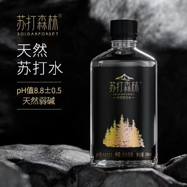 苏打森林天然弱碱性苏打水五大连池饮用矿泉水390ml*12瓶4/7箱