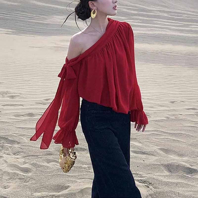法式小资上衣女2025秋气质长袖洋气高级感超好看别致漂亮小众衬衫