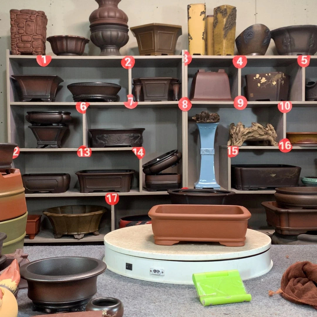 宜兴紫砂花盆精品