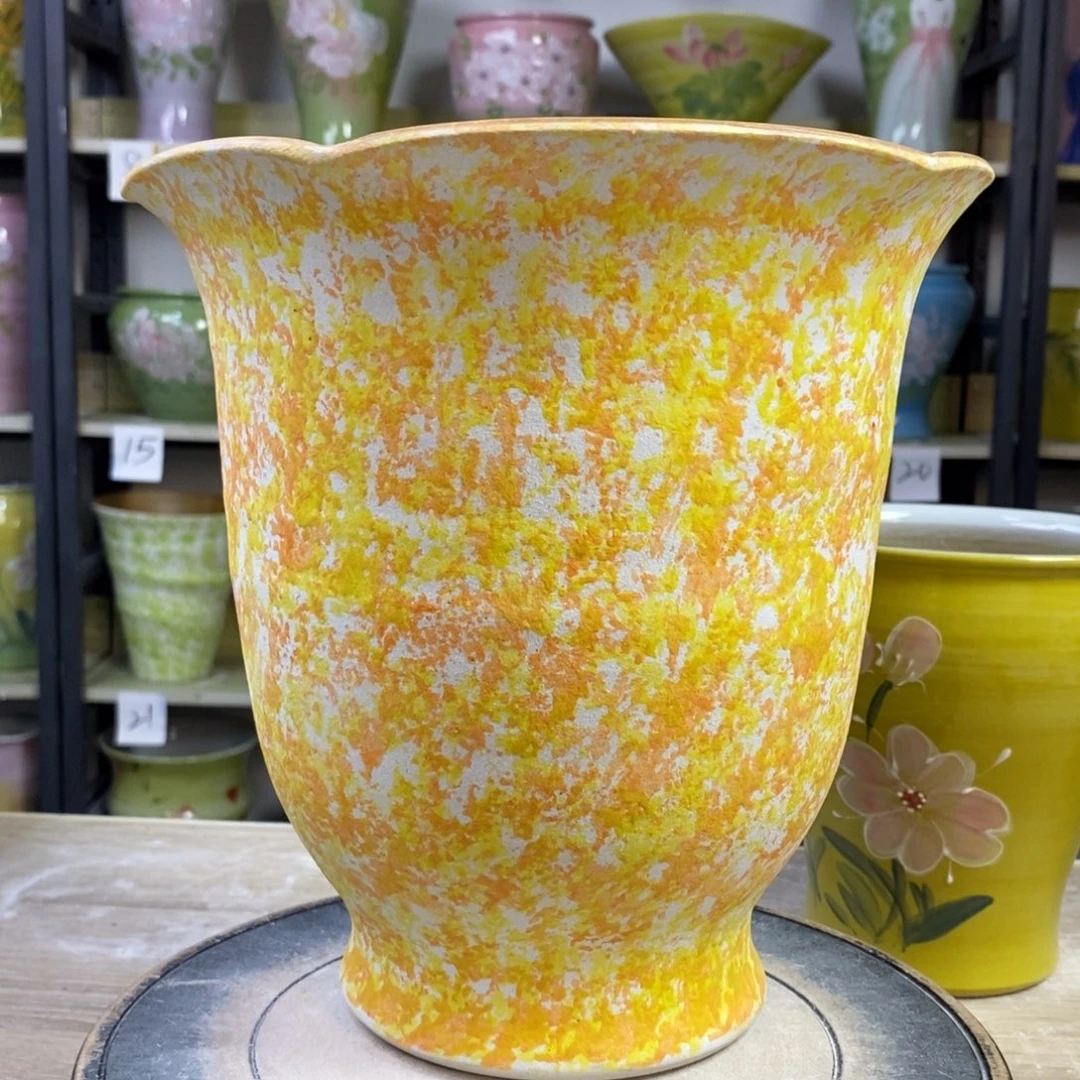 景德镇手工手绘陶瓷花盆