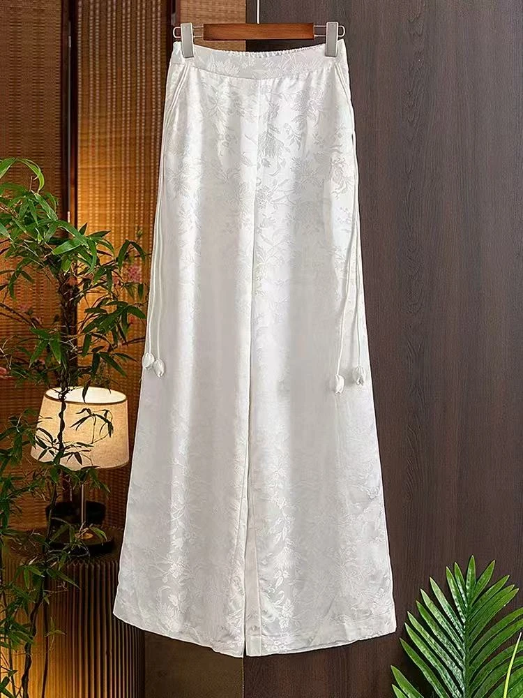 D2-1-1.2提花香云纱阔腿裤-冯丽丽