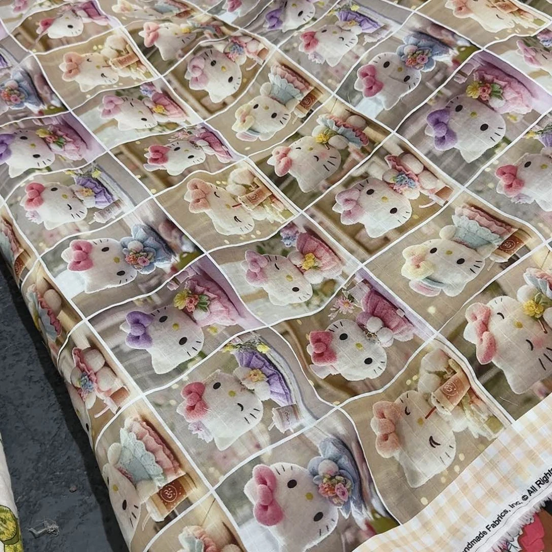 一米价1.5宽纯棉格子双层纱E