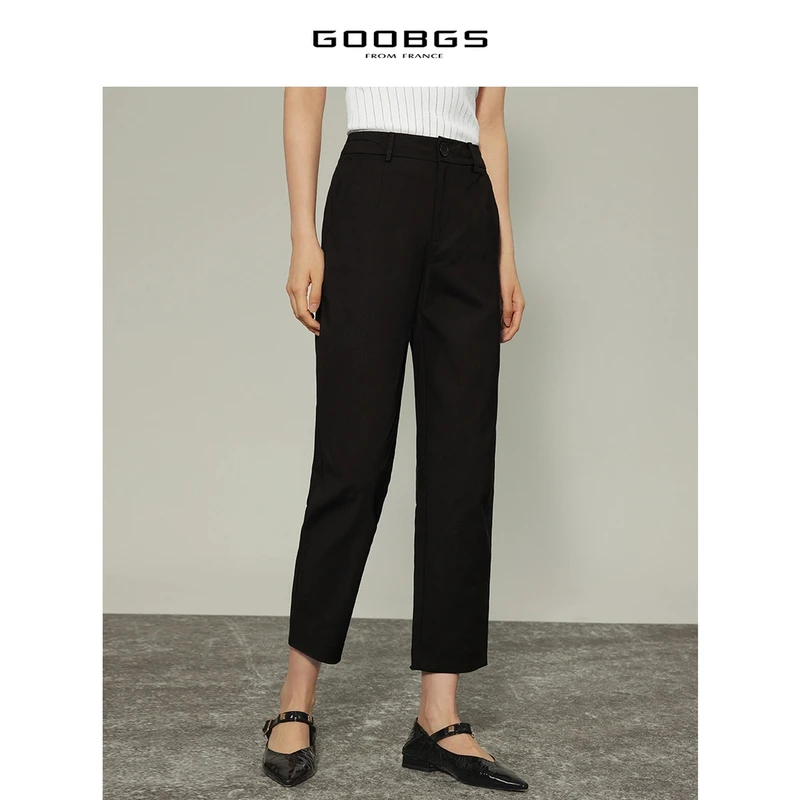 【籽言专属 】谷邦GOOBGS 黑色显瘦长裤 G2391645