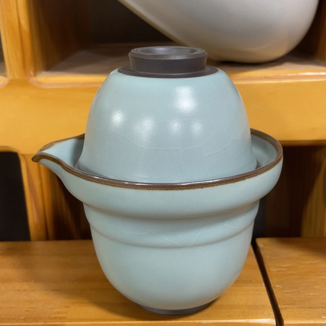 微瑕陶瓷茶壶茶杯家用