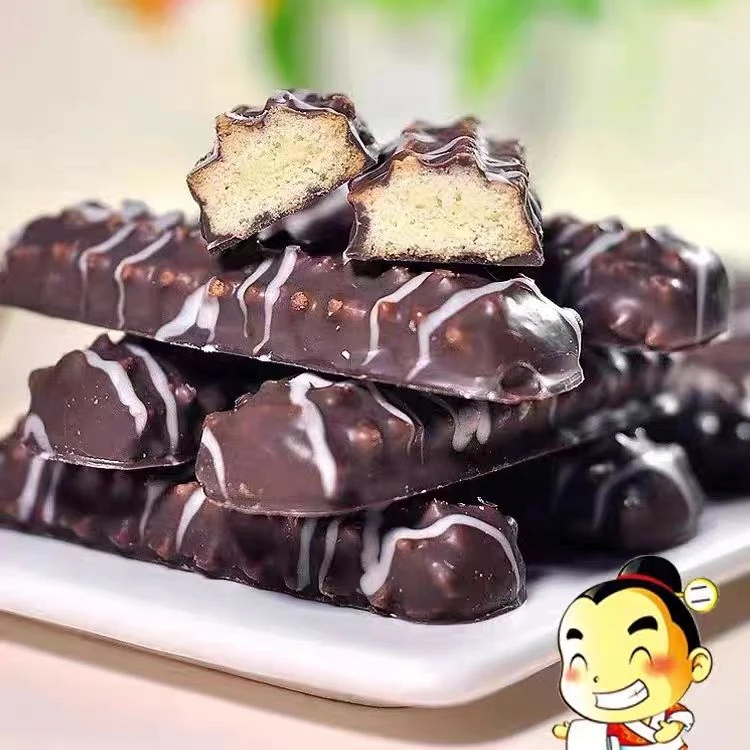 到手3包俄罗斯进口酥性饼干手指巧克力饼干原味休闲零食红丝带