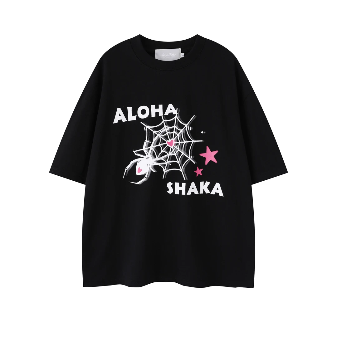 青少年印花水洗短袖夏季哥特风中性T恤动漫t恤圆领国潮ol卡通