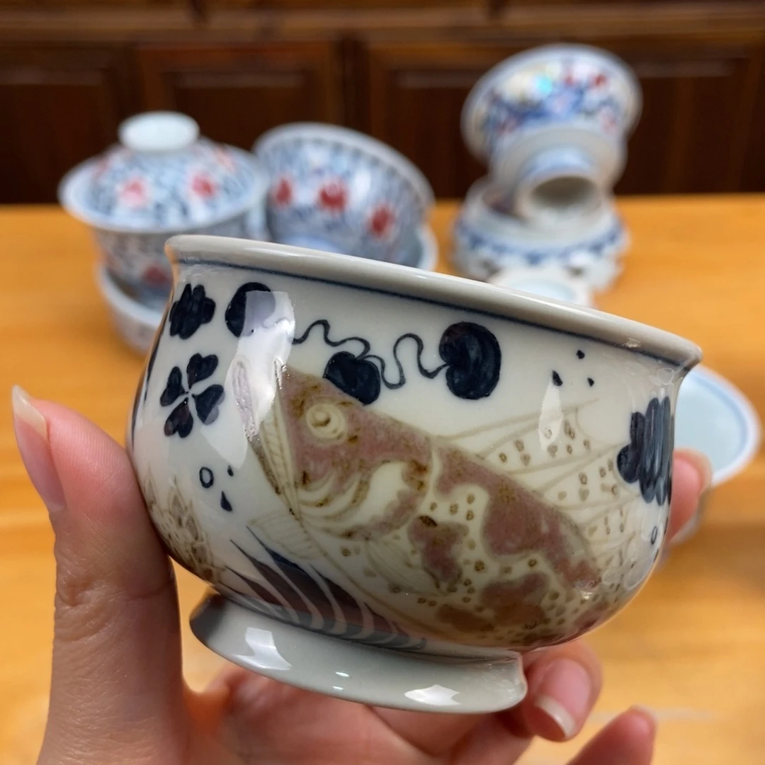 手绘现代茶具非古董