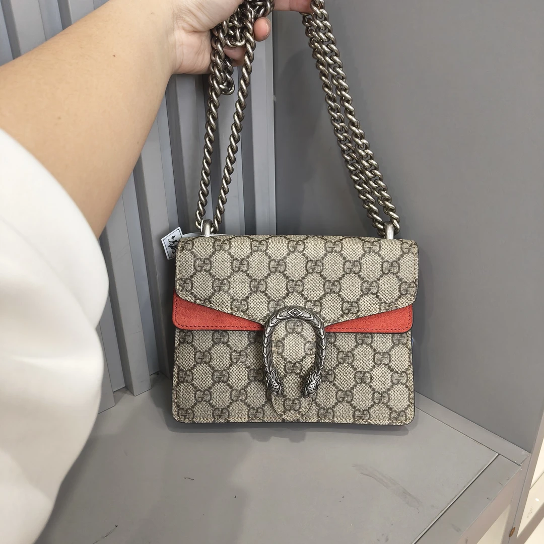 95新 GUCCI/古驰 兔兔奢 G专属/古驰小号酒神斜挎包/241204001