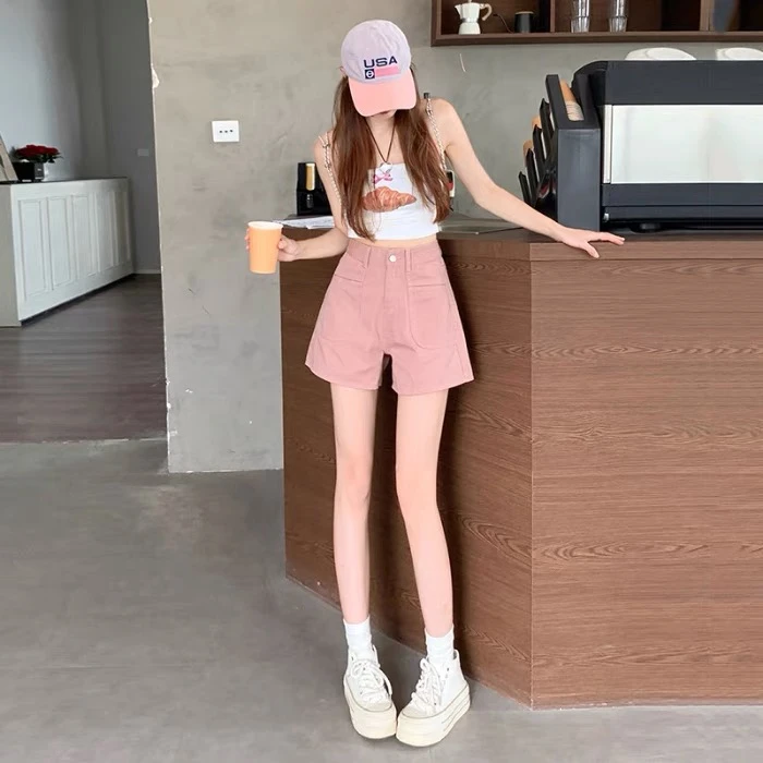 【清仓】高腰A字牛仔裤女短裤2025春夏爆款小个子显瘦辣妹女神裤