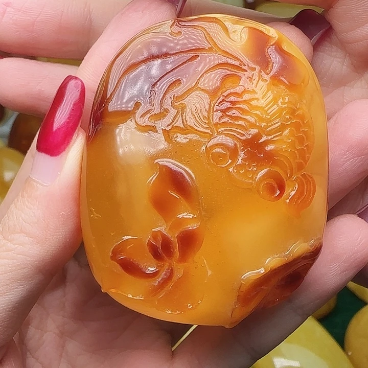 琥珀未镶嵌手链吊坠