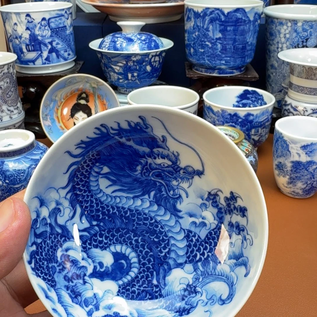 牛***#杯子景德镇全手工手绘陶瓷