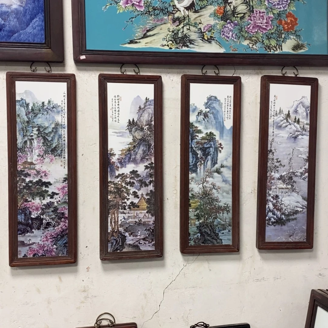 瓷片80*28*4 景德镇瓷板画柴窑烧制