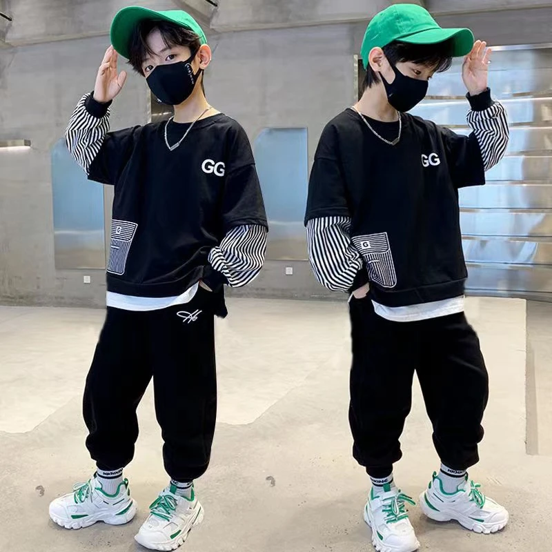 巴拉巴拉云朵儿童休闲套装男童秋季2025新款卫衣男孩帅气运动春秋