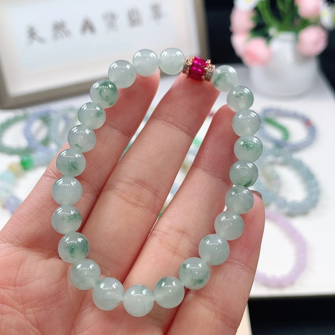 翡翠未镶嵌手链7.6mm